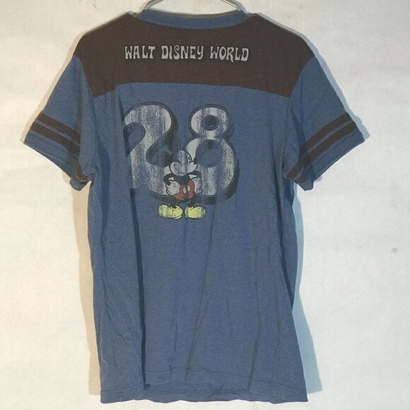Disneyland Walt Disney World Mickey Mouse Blue Short Sleeve Sports Tee T Shirt - Picture 5 of 9